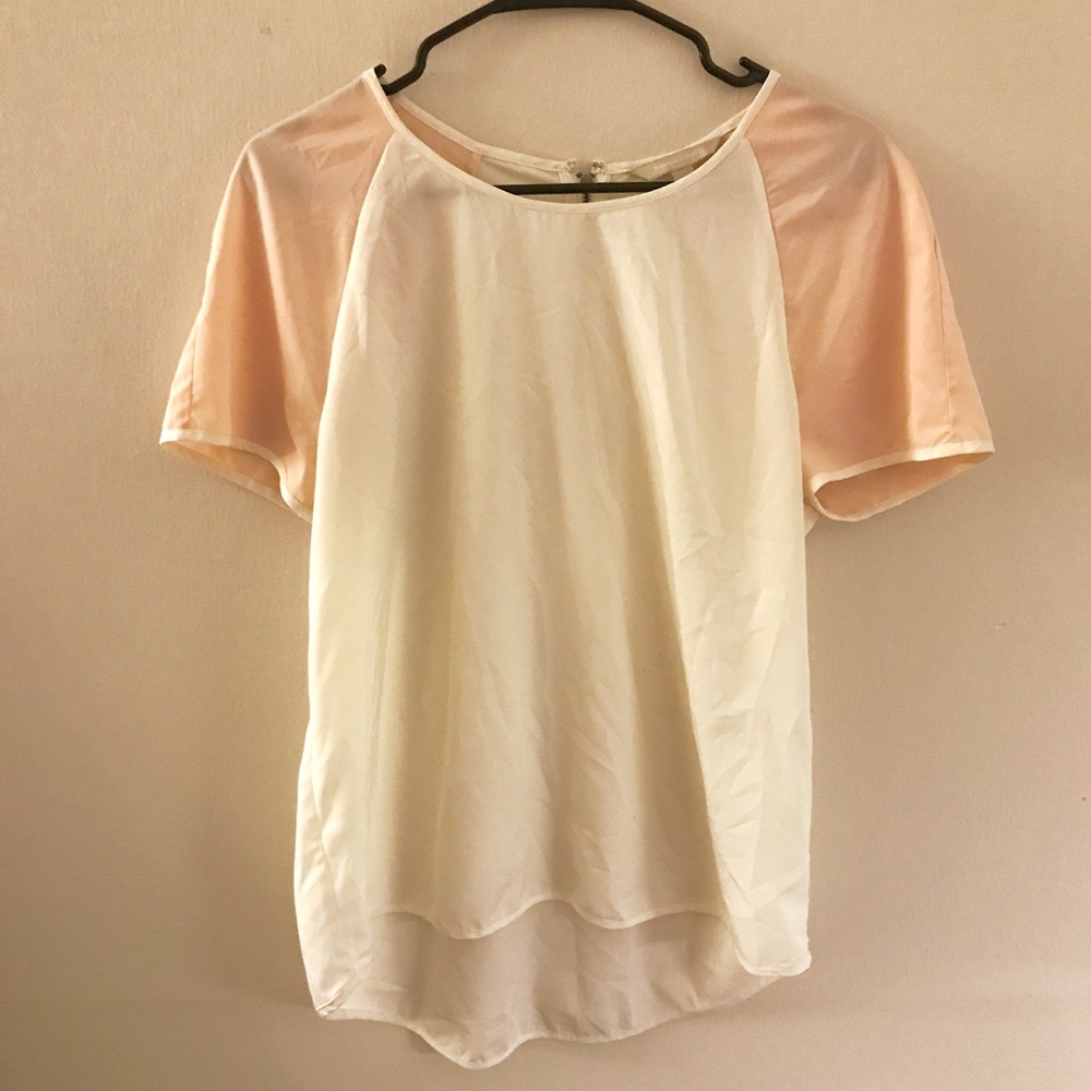 Banana Republic Pink and White Blouse (Size M)